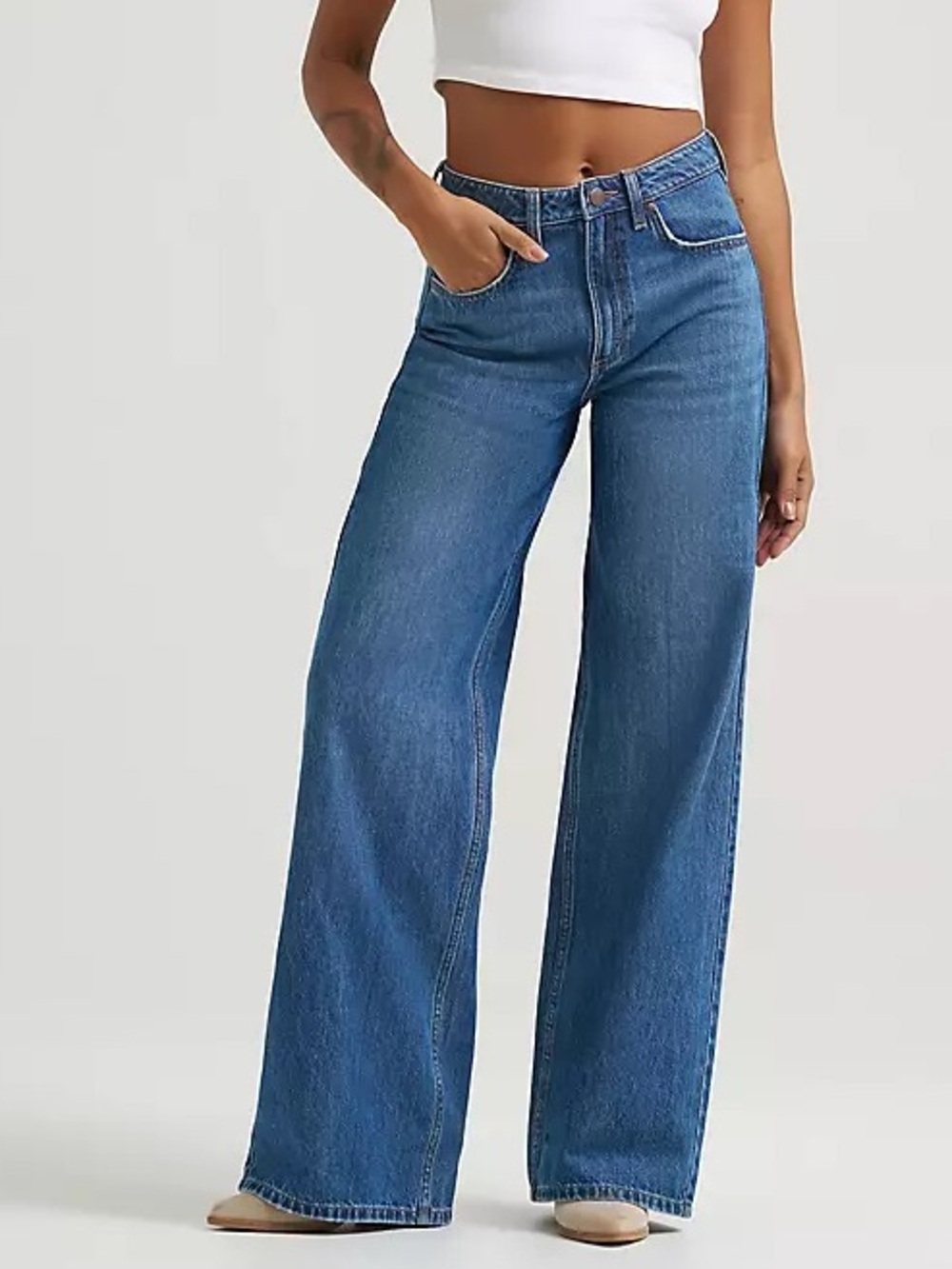 🌻NEW w/tag Wrangler Retro Bailey High Rise Wide Leg Jeans Women's Size 28